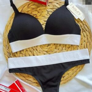 ART 8186 CONJUNTO KAURY ESSENTIAL NEGRO-BLANCO