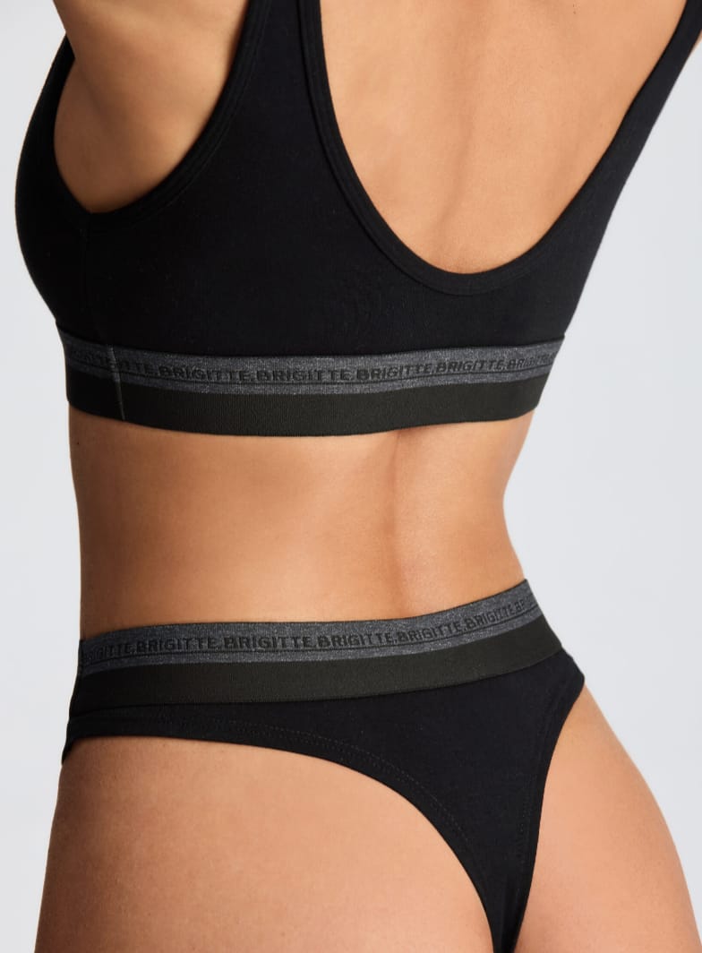 BRIGITTE ART 578 CONJUNTO ALGODON NEGRO