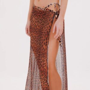 ANDRESSA ART 26020 PAREO LARGO DE TUL ANIMAL PRINT
