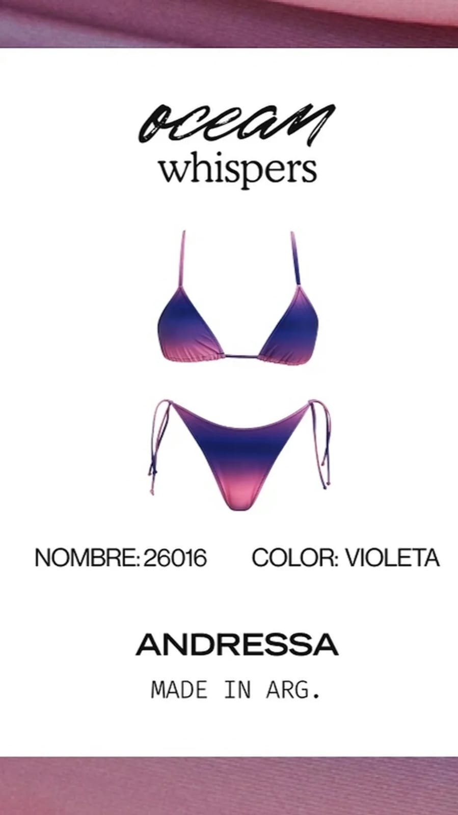 ANDRESSA ART 26016 TRIANG LESS ESTAMPADO DEGRADE AZUL - Imagen 3