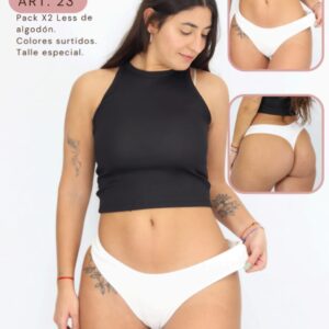 VELLA PACKS ART 23E LESS DE ALGODON X2 TALLE ESPECIAL