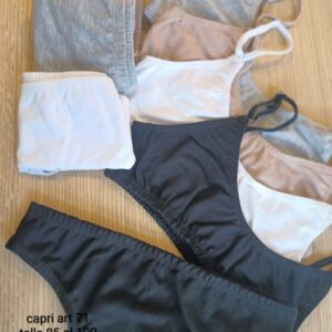 CAPRI ART 71 CONJUNTO ALGODON CON LESS ALTA BLANCO
