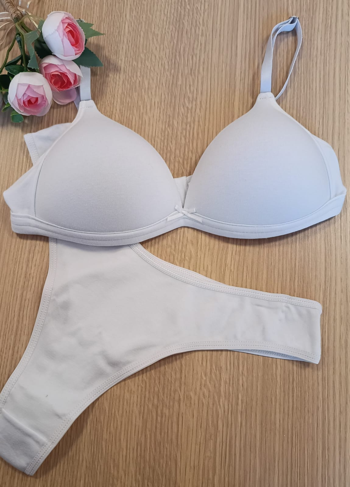 VELLA ART 1223 CONJUNTO DE ALGODON BLANCO